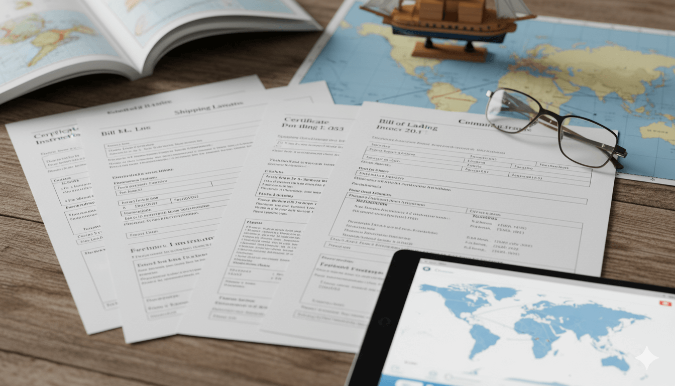 documentación para exportar e importar mercancias maritimas