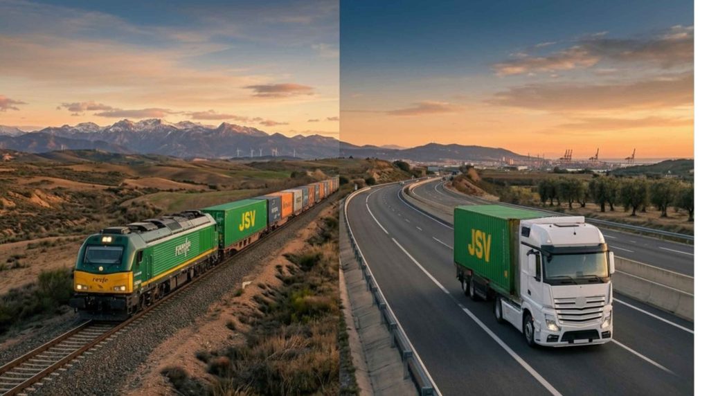 comparativa entre transprote ferroviario y por carretera