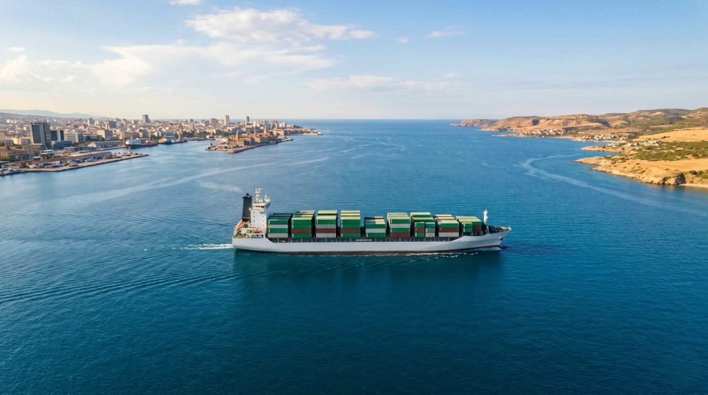 ruta de transporte maritimo entre españa y turquia